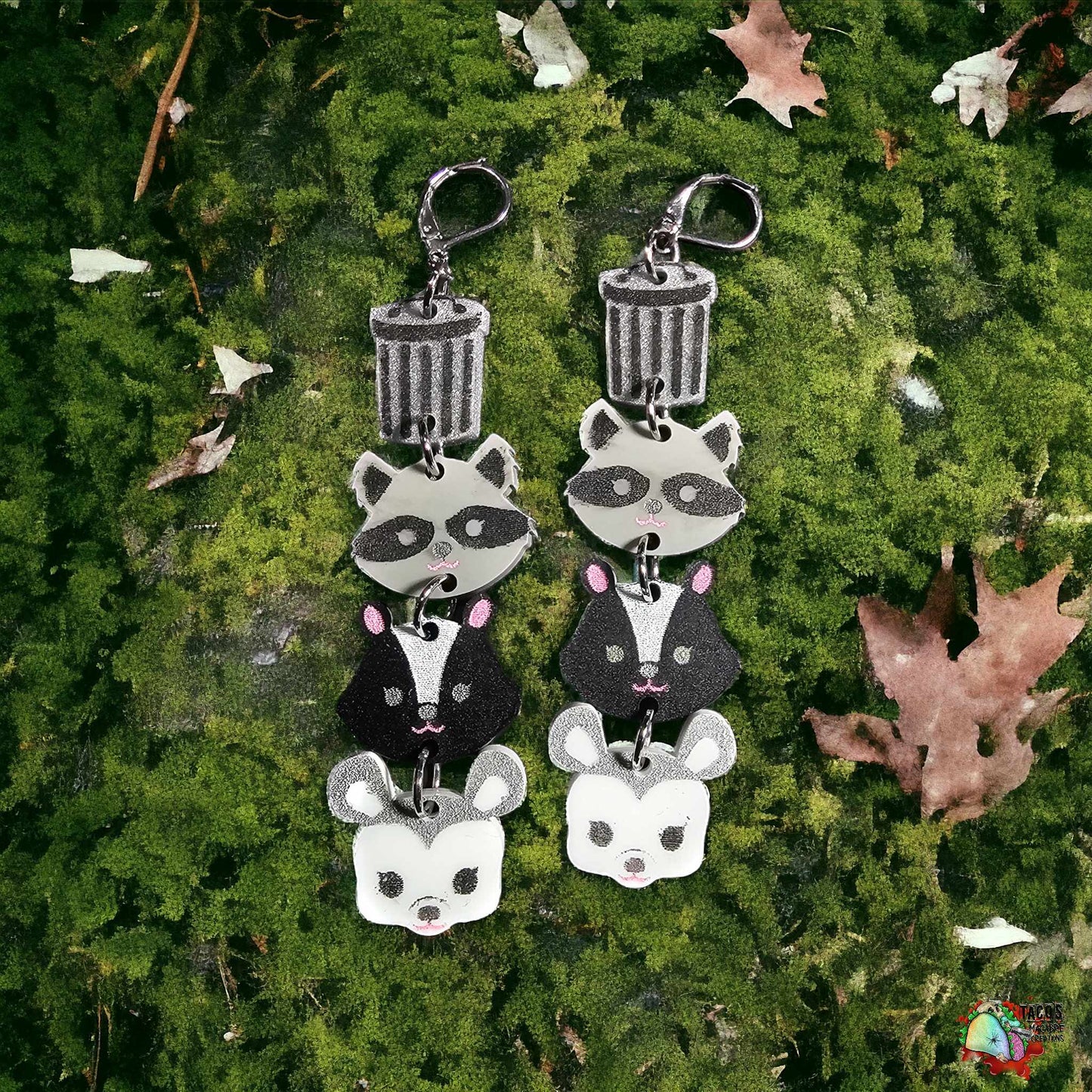 Triple Trash Baby Earrings
