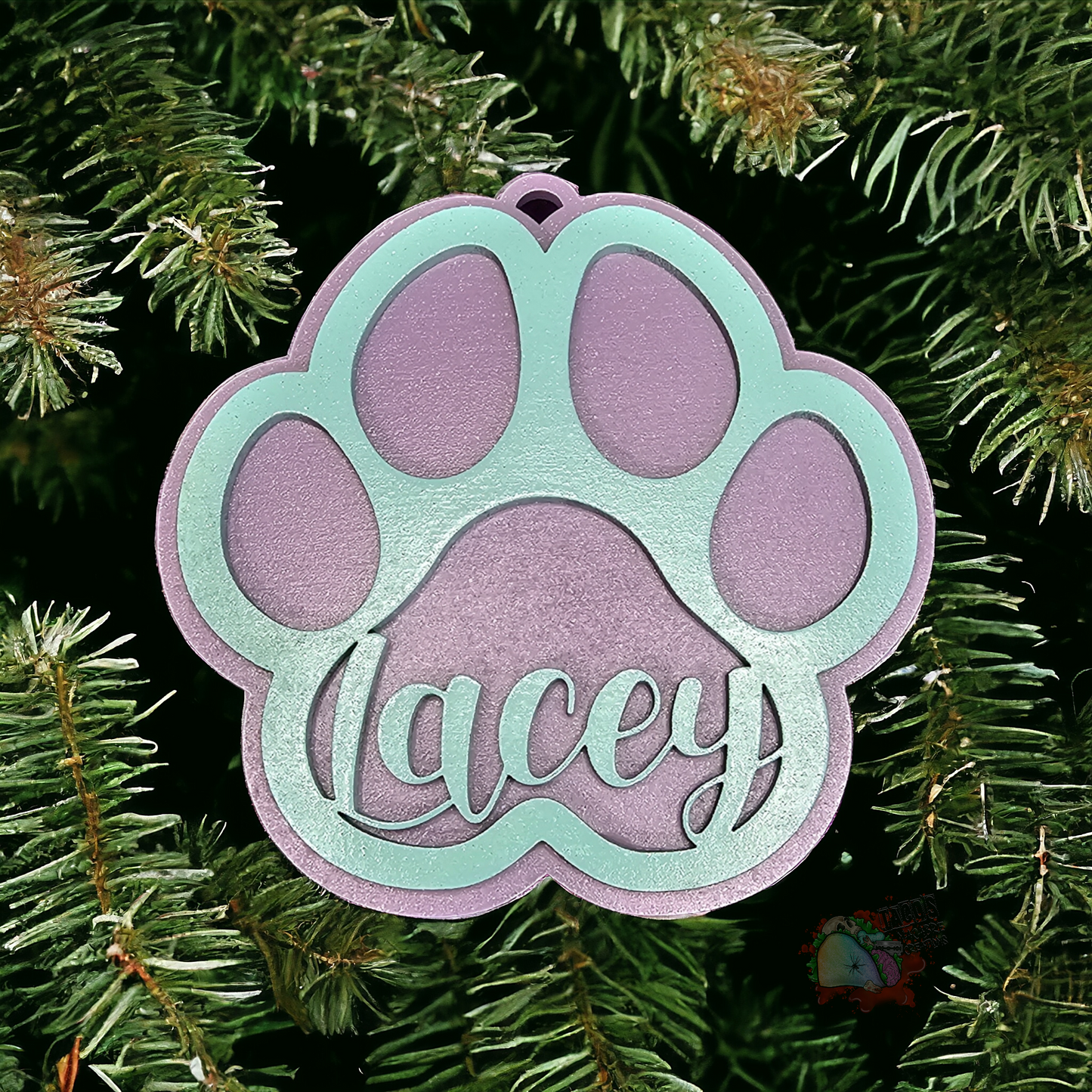 Personalized Paw Ornament