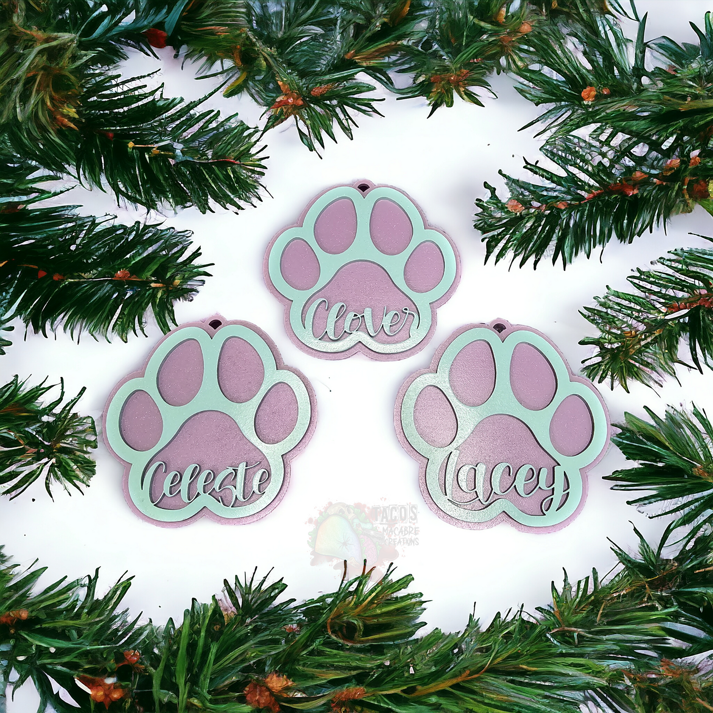 Personalized Paw Ornament