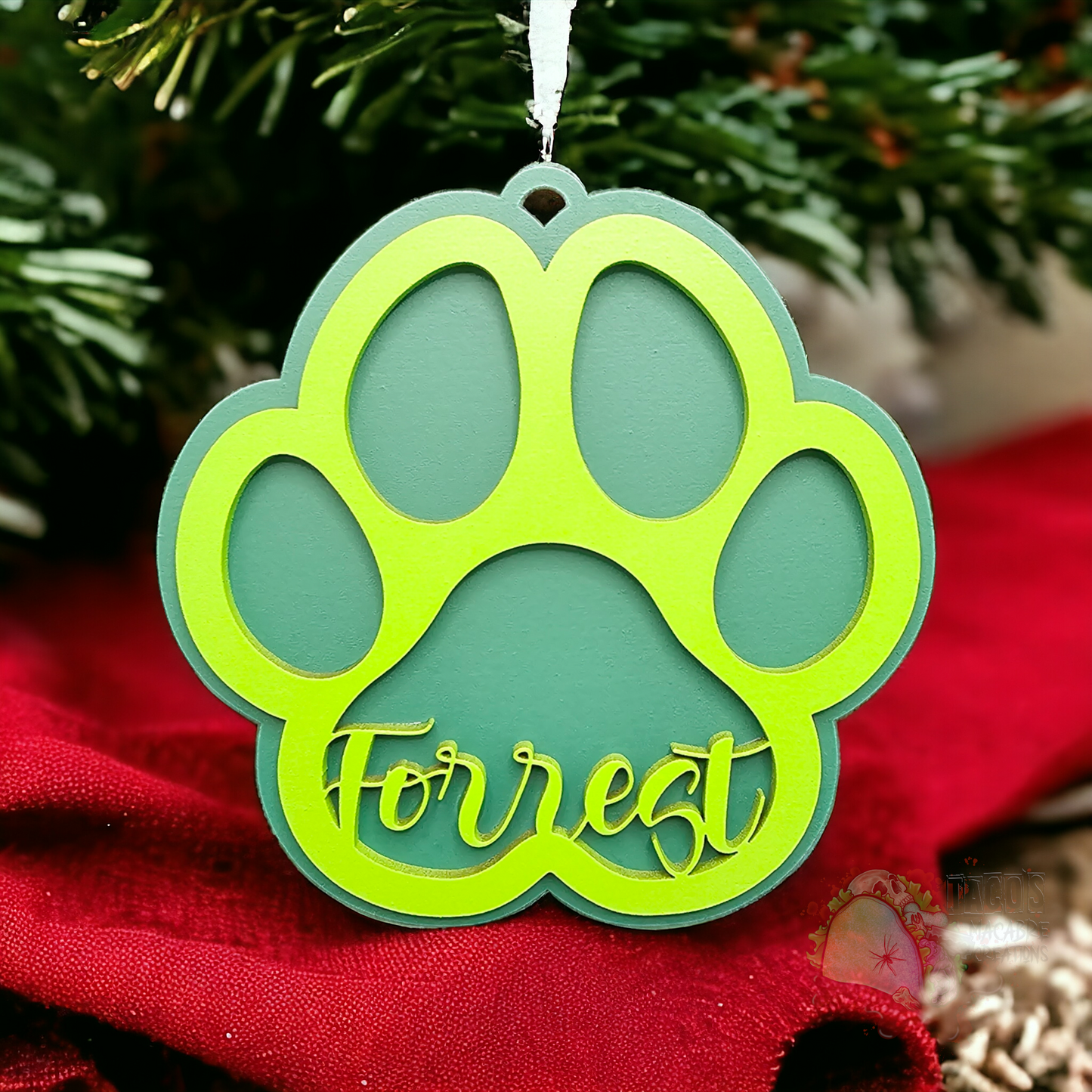Personalized Paw Ornament