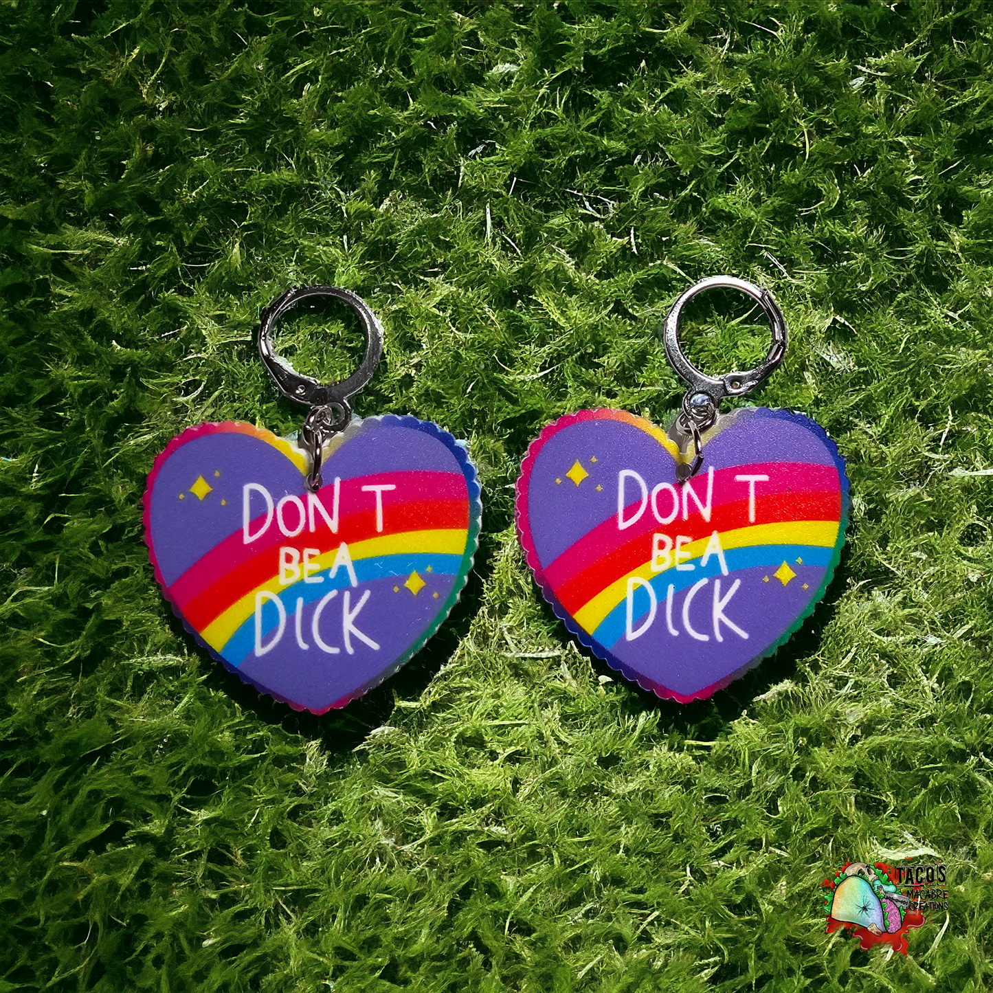 Don't be a dick earrings