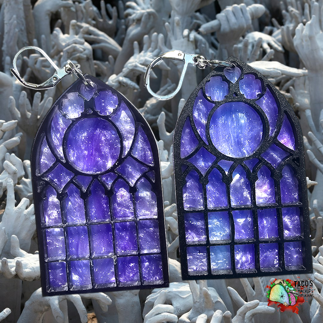 Cathedral window earrings