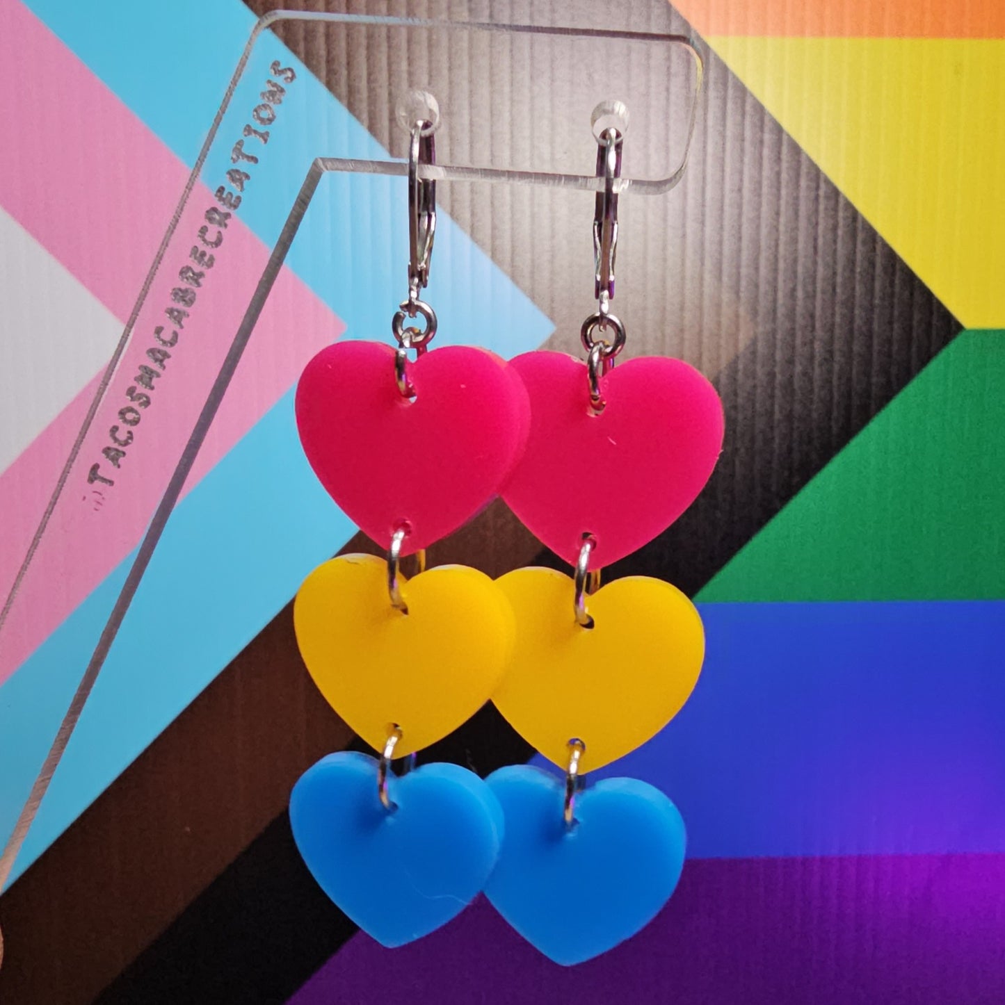 Pride flag earrings