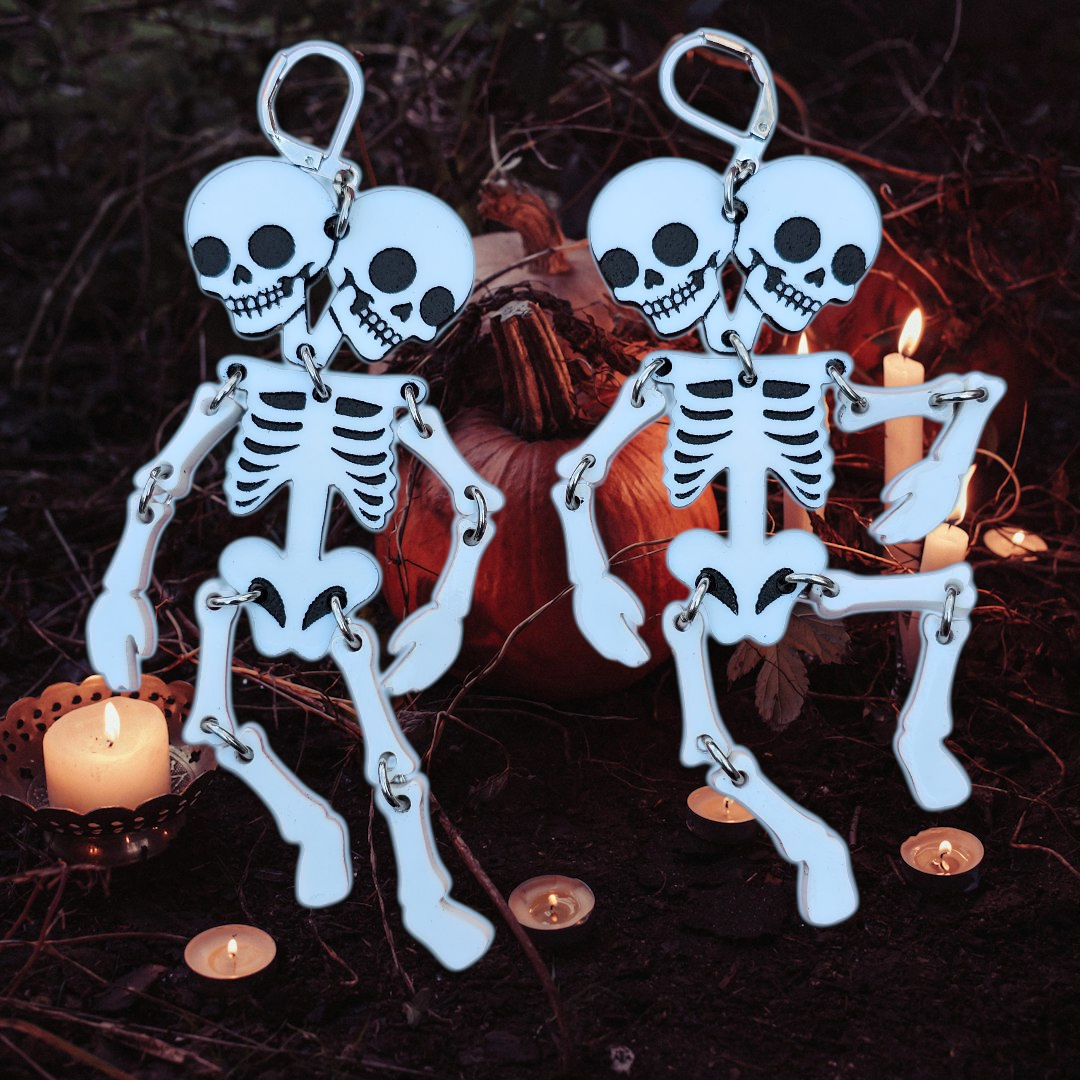 Skelly twin earrings