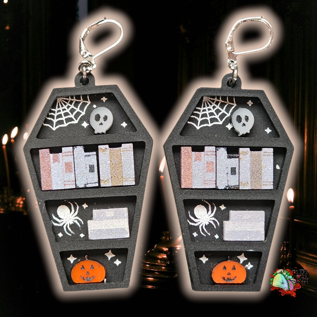 Coffin shelf earrings