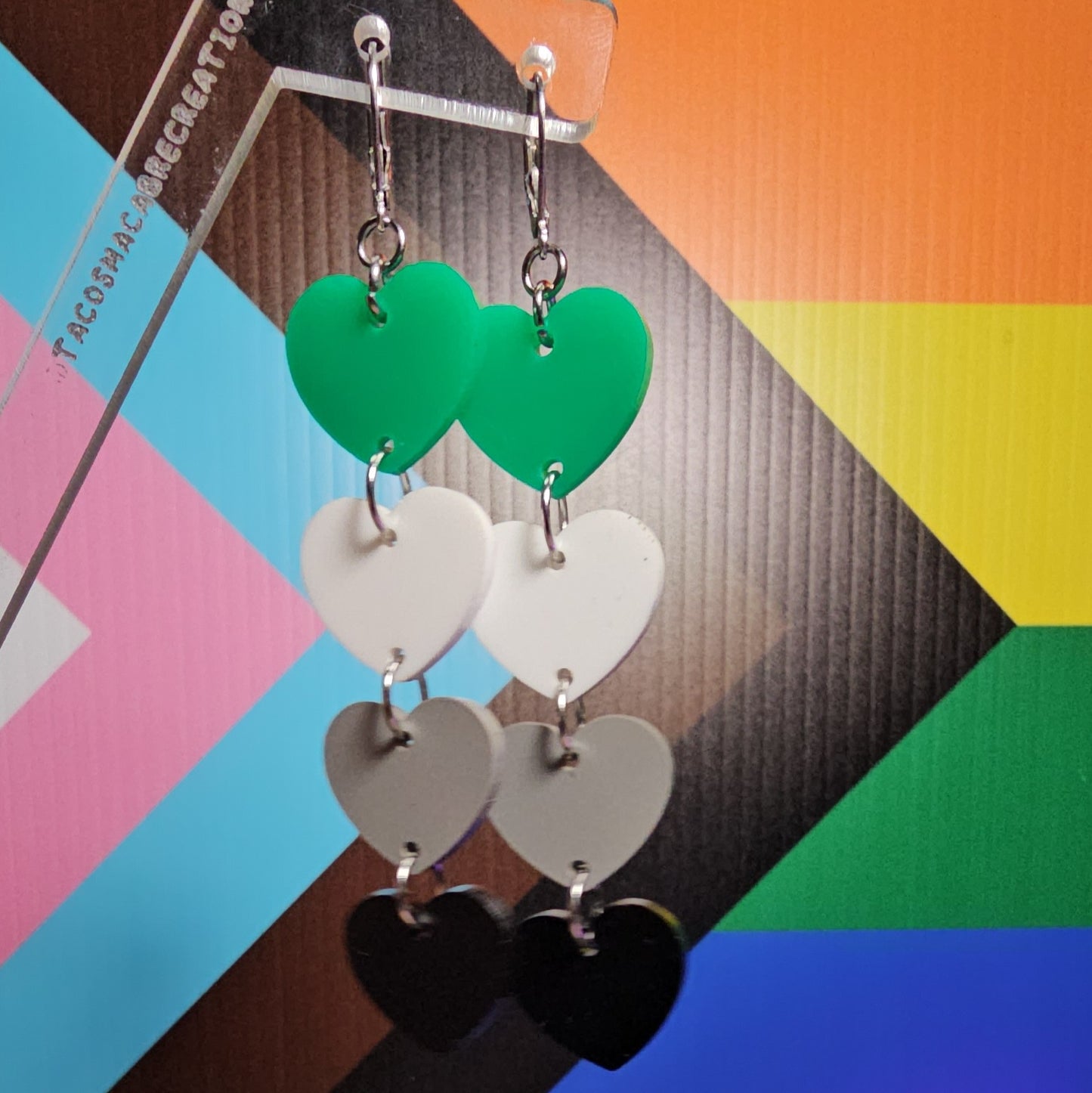 Pride flag earrings