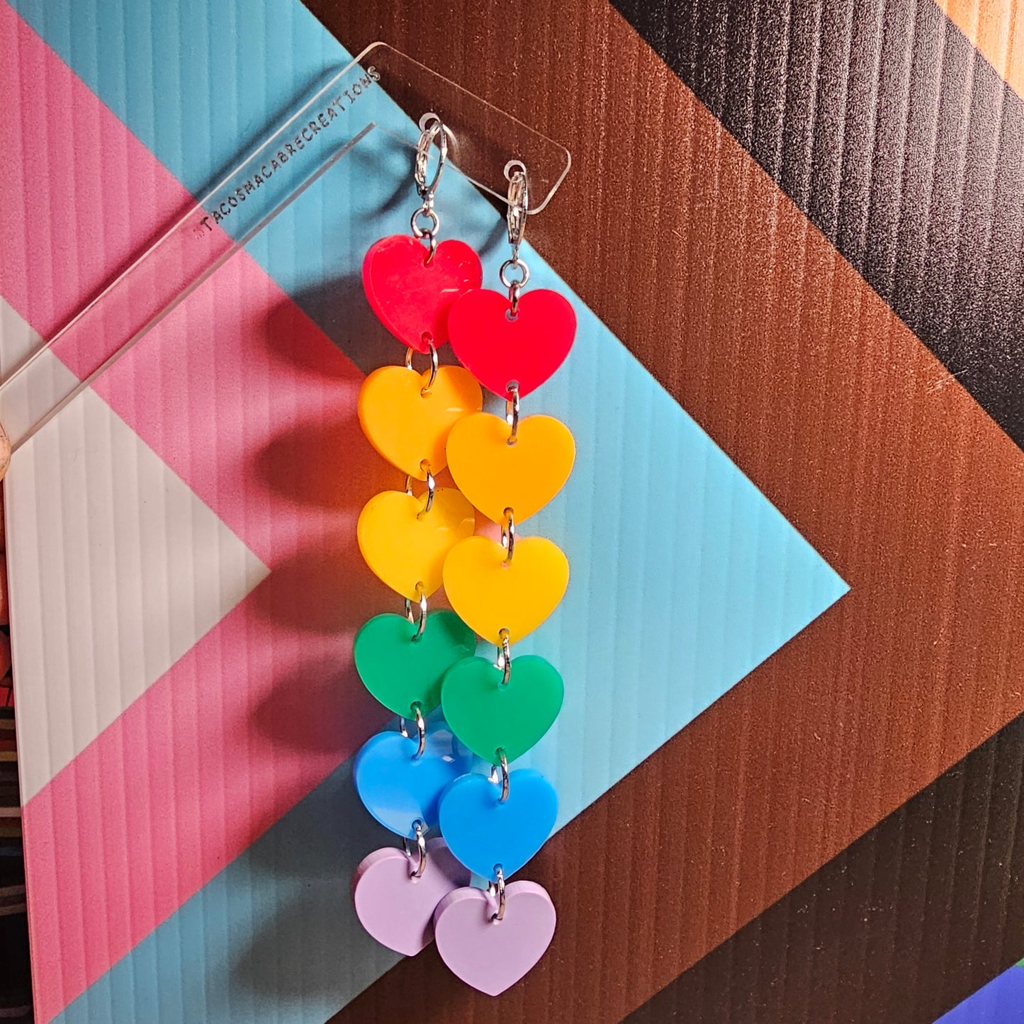 Pride flag earrings