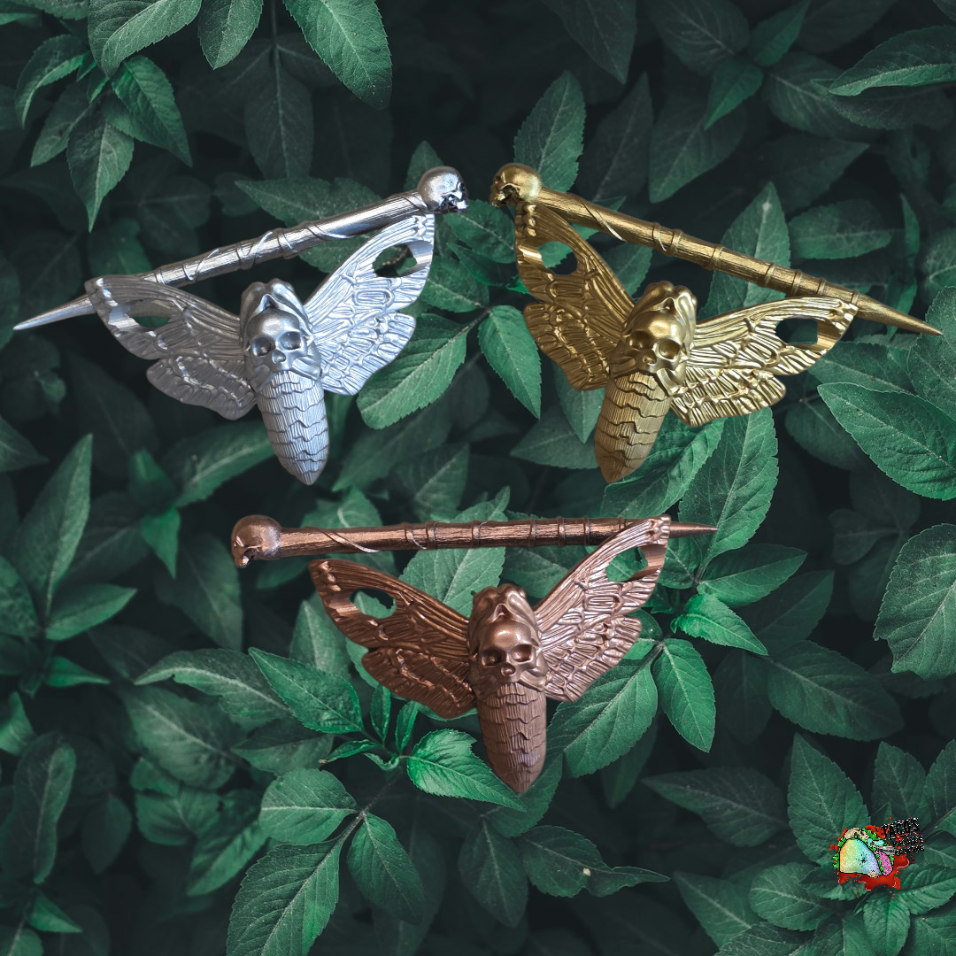 Death hawk moth hair pin