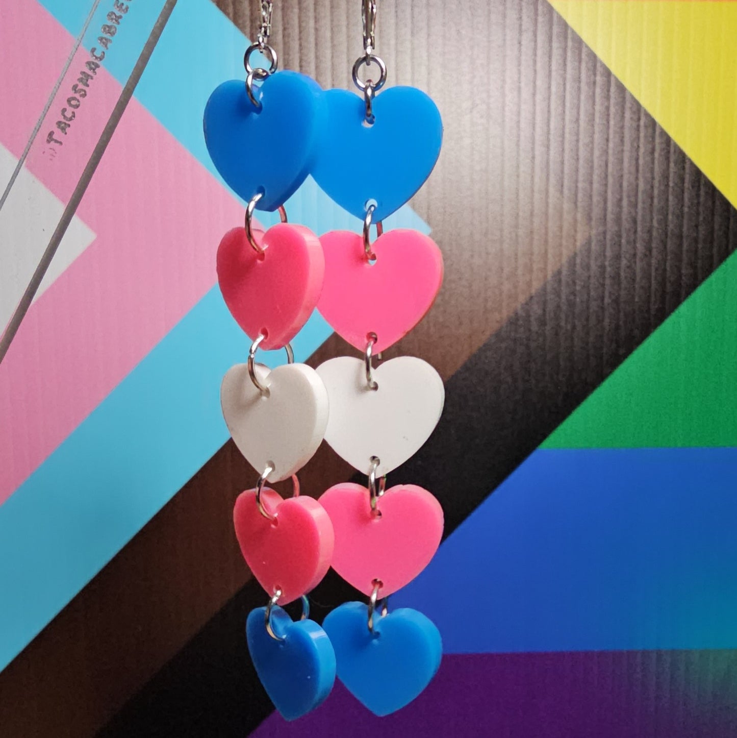Pride flag earrings