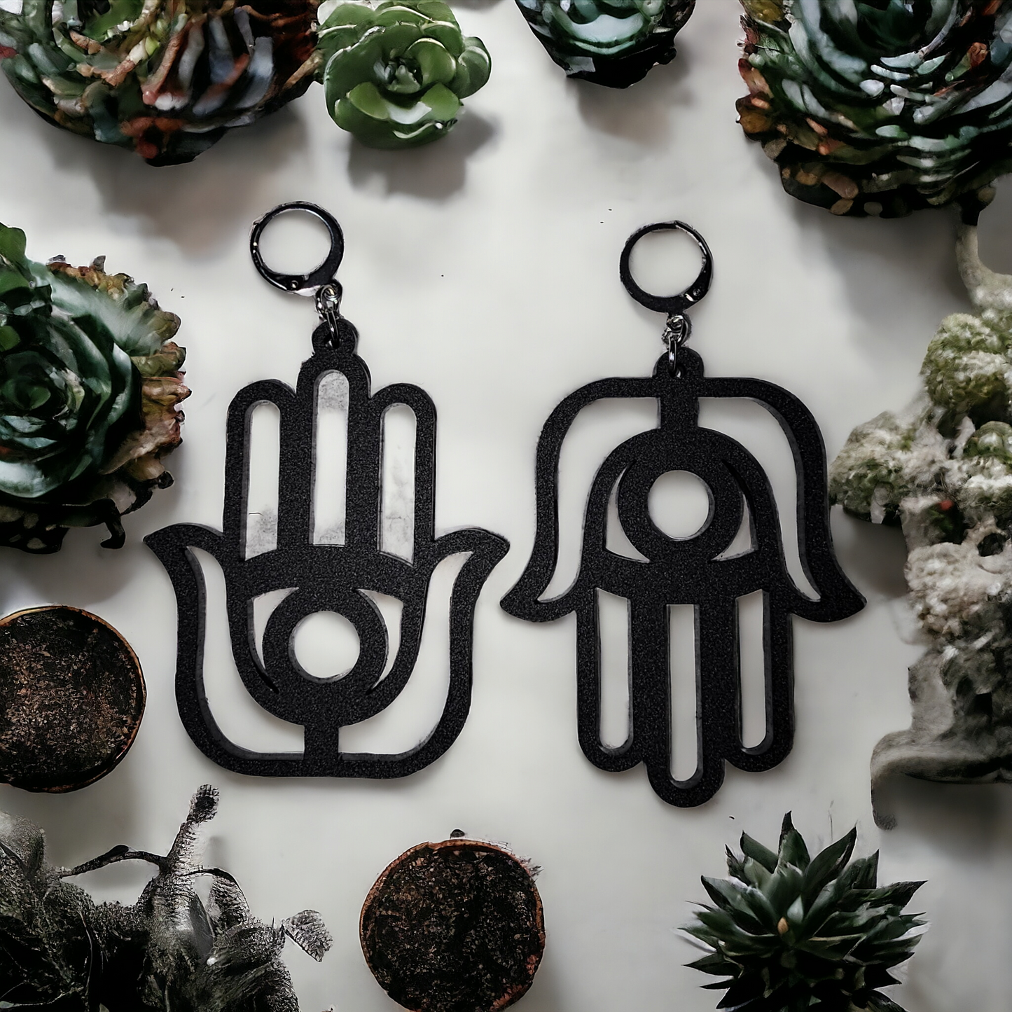 Hamsa earrings