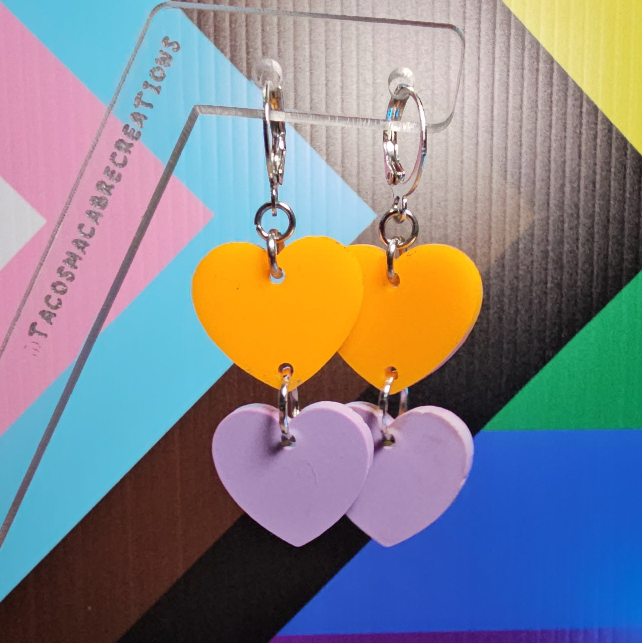Pride flag earrings