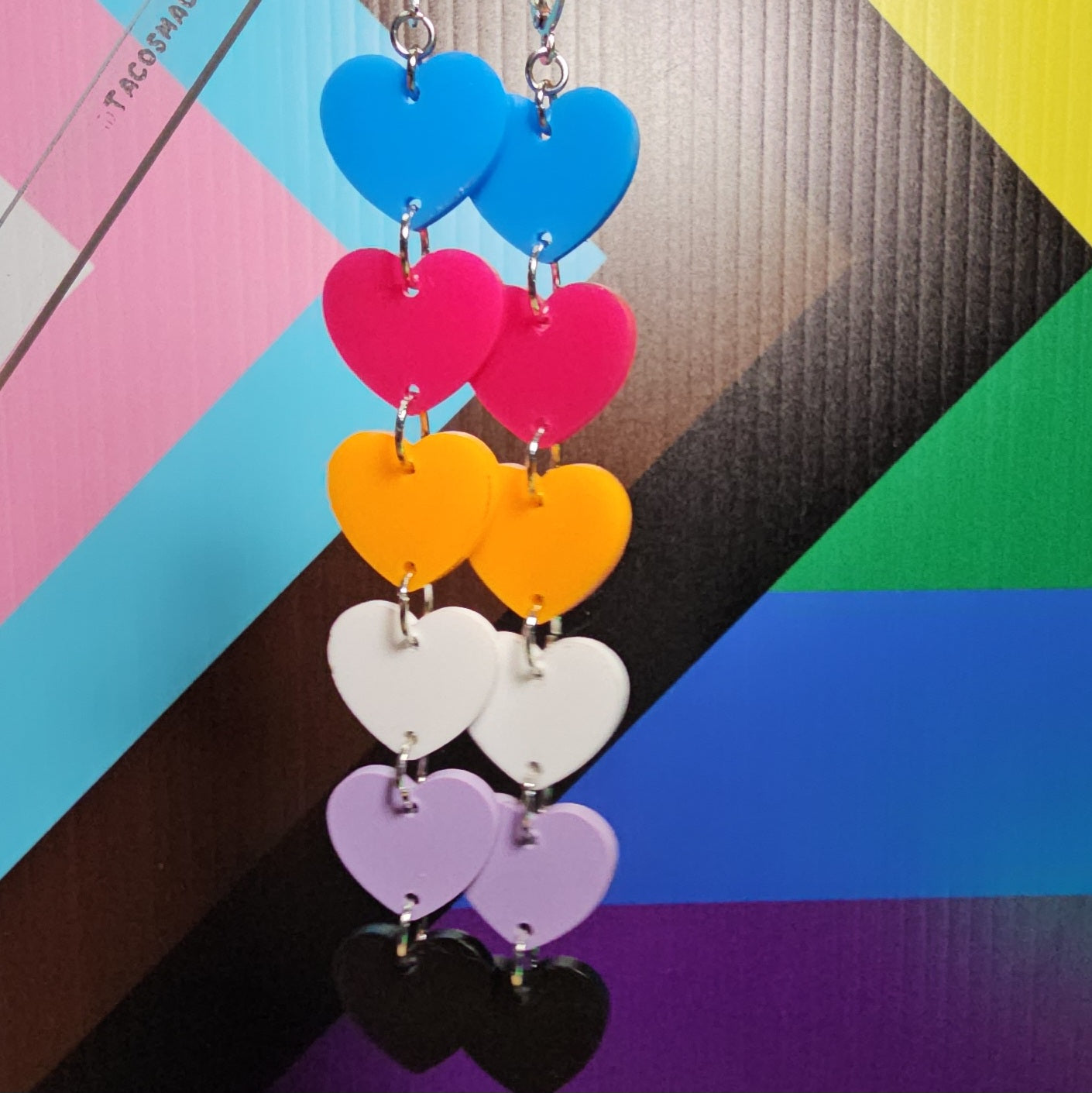 Pride flag earrings