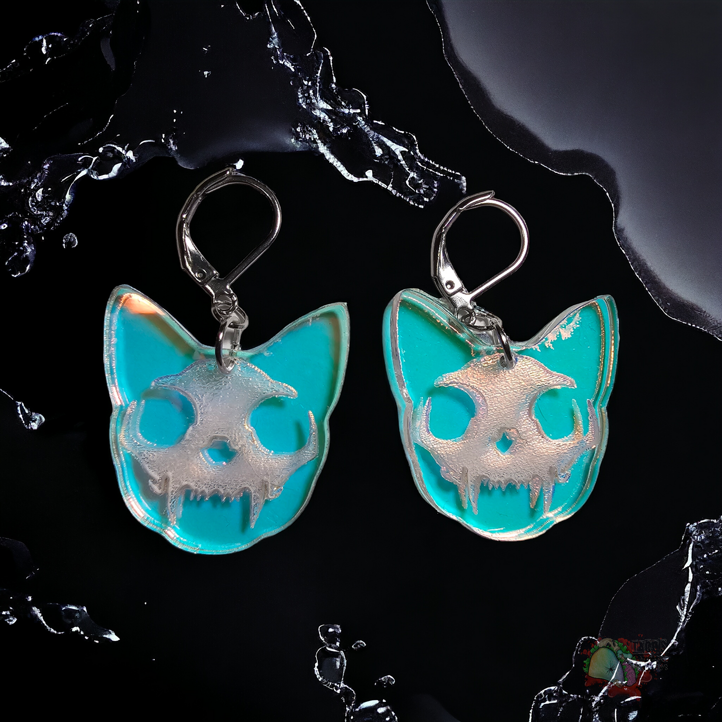 Cat Skull Earrings