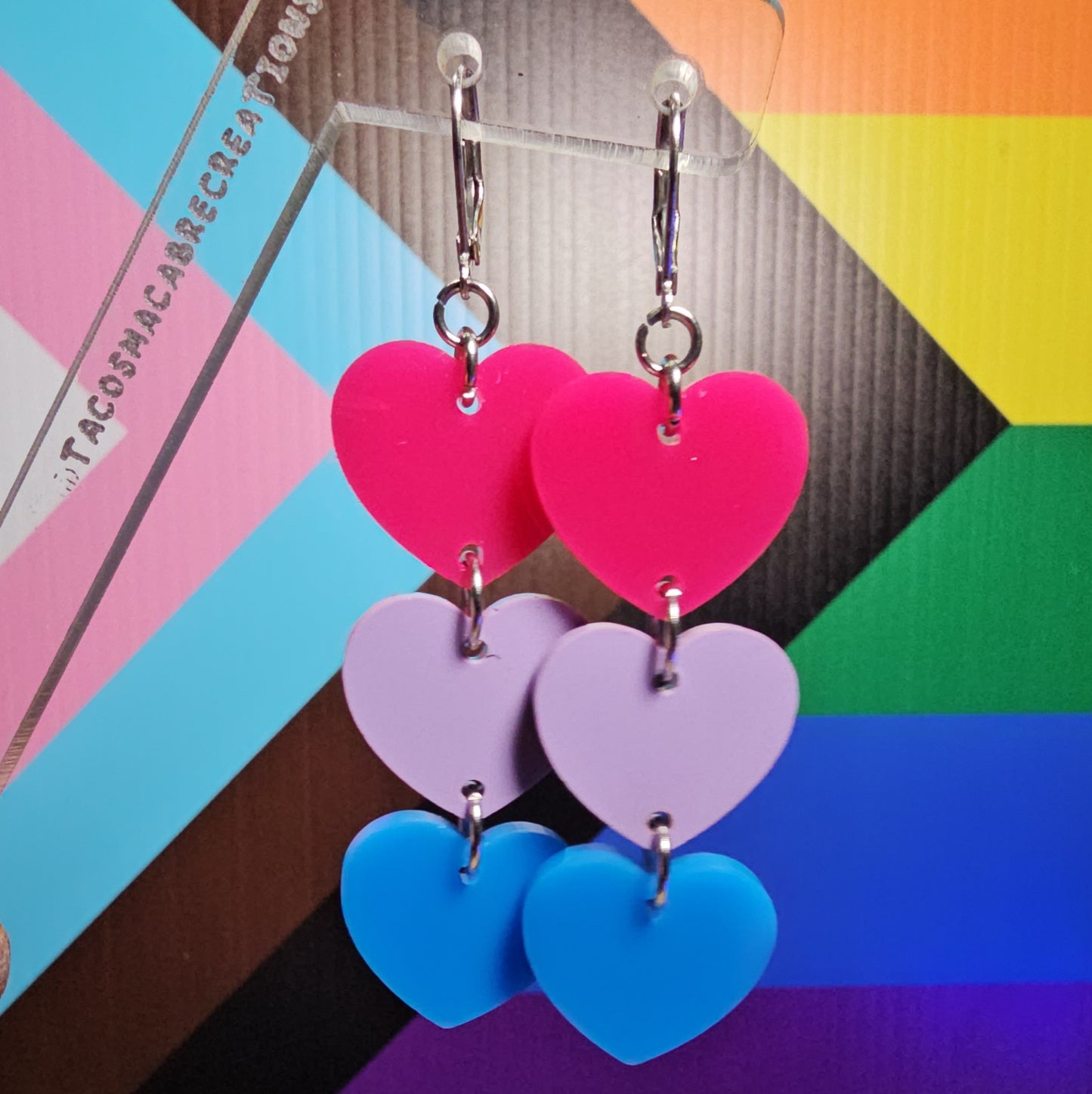 Pride flag earrings