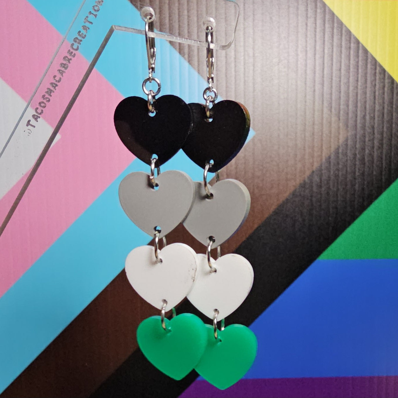 Pride flag earrings
