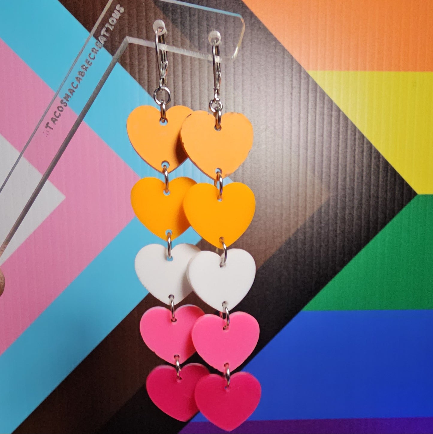 Pride flag earrings