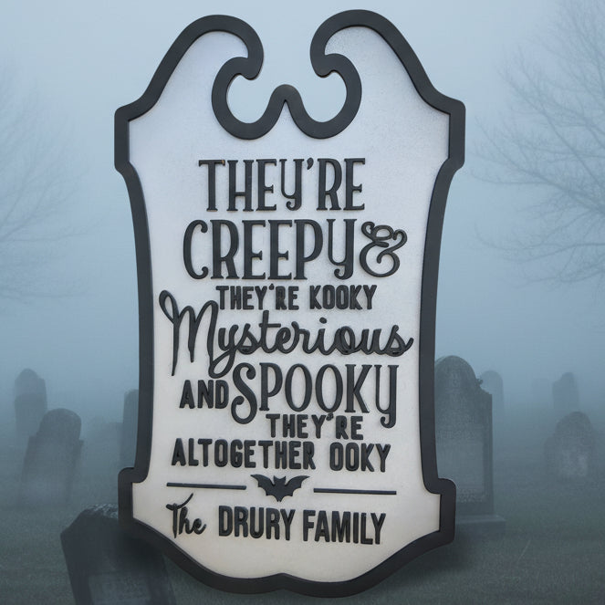 Addams Family sign
