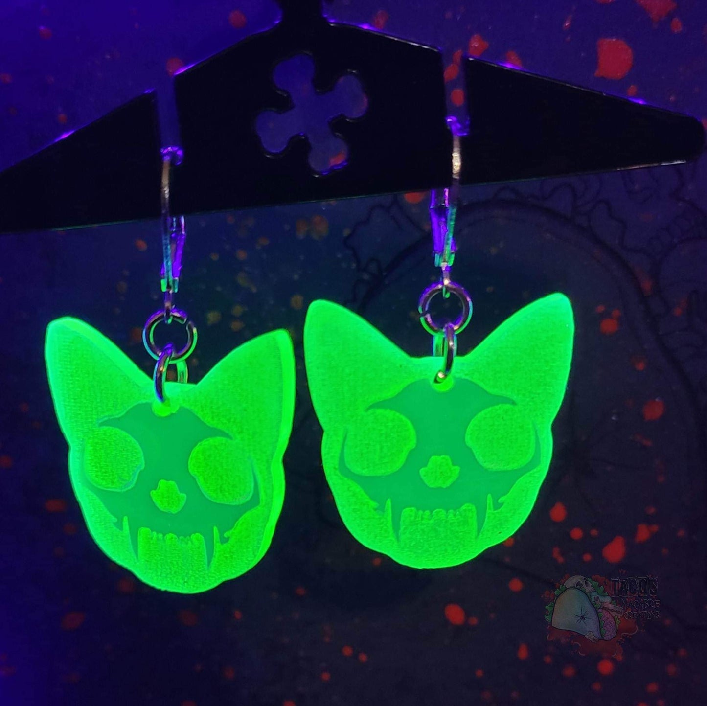 Cat Skull Earrings
