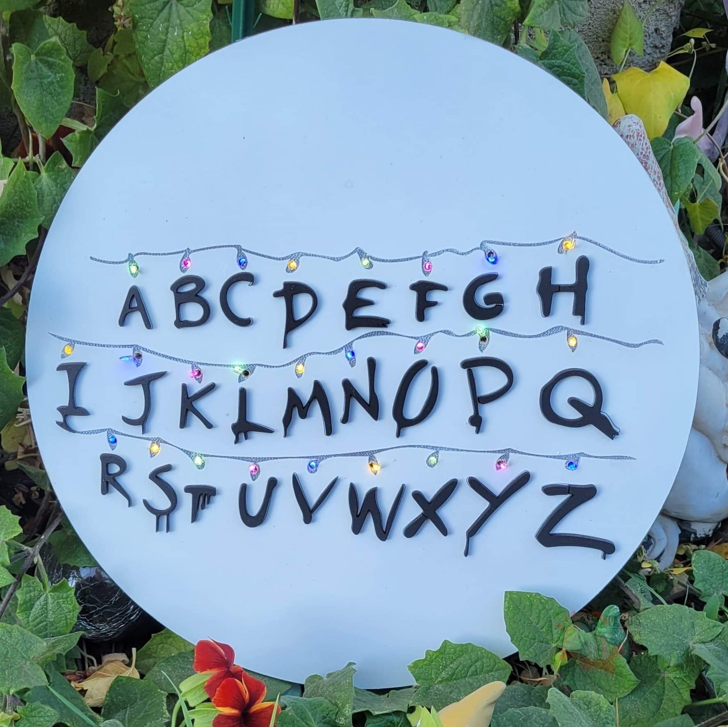 Light Up Alphabet Round Sign