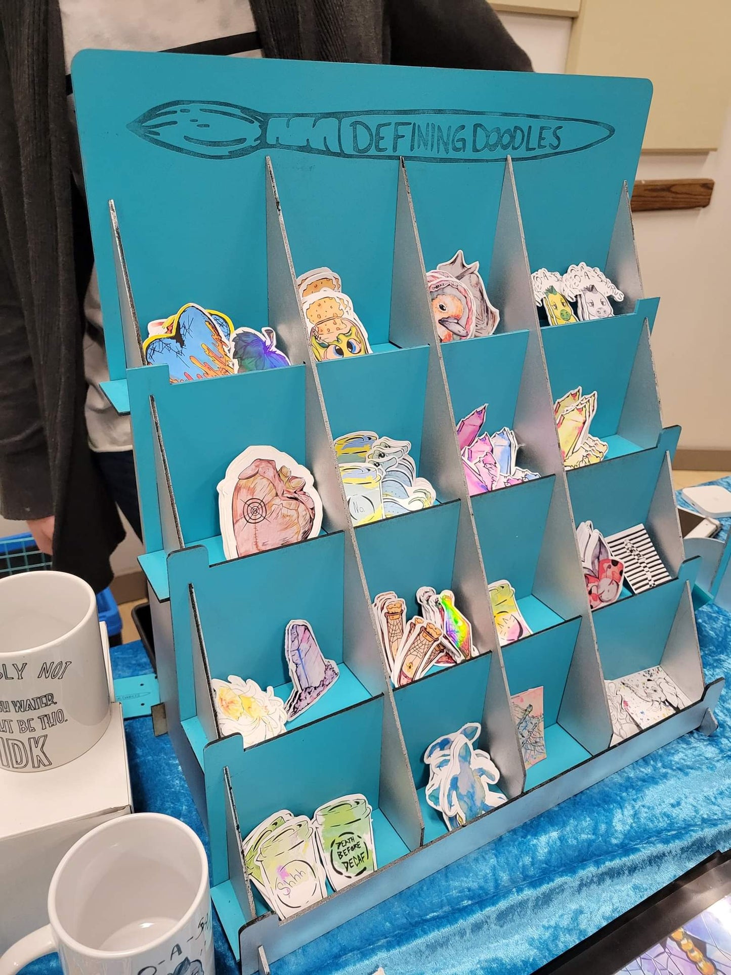 Sticker Stand with Logo