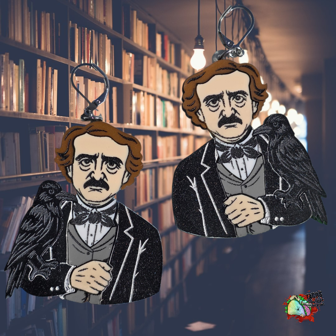 Edgar Allen Poe earrings