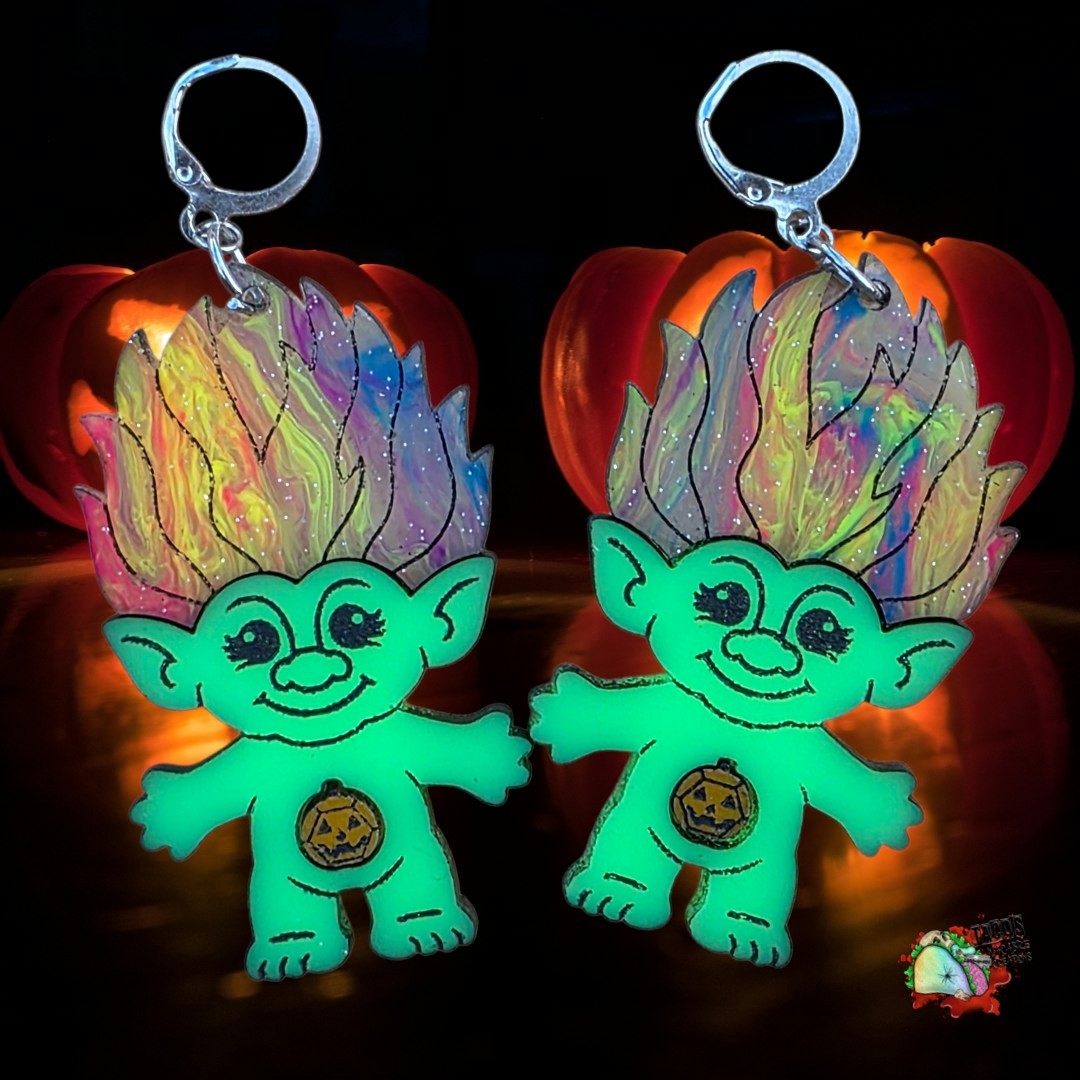 Spooky Troll earrings