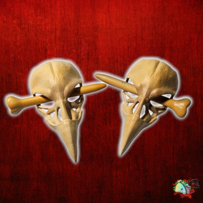Mini raven skull hair pins