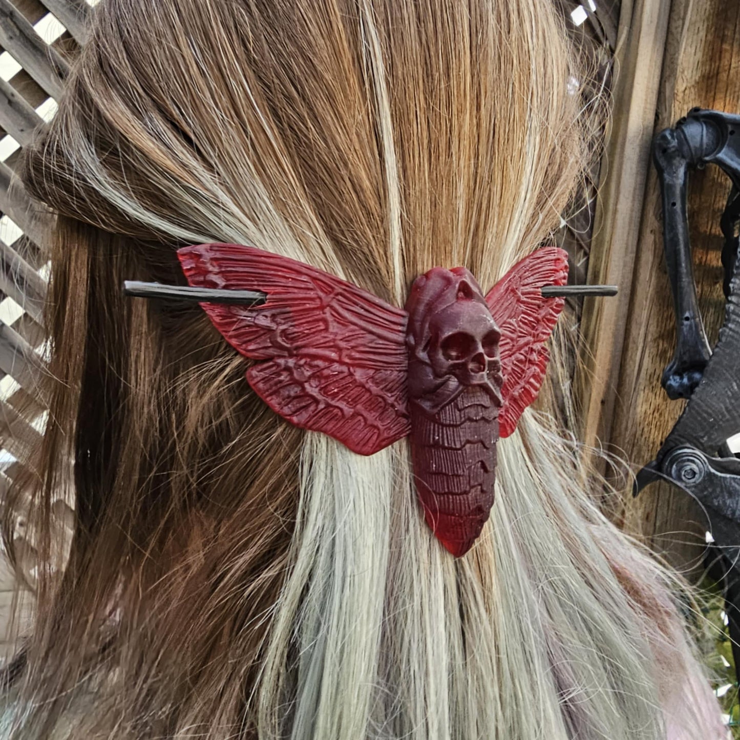 Death hawk moth hair pin