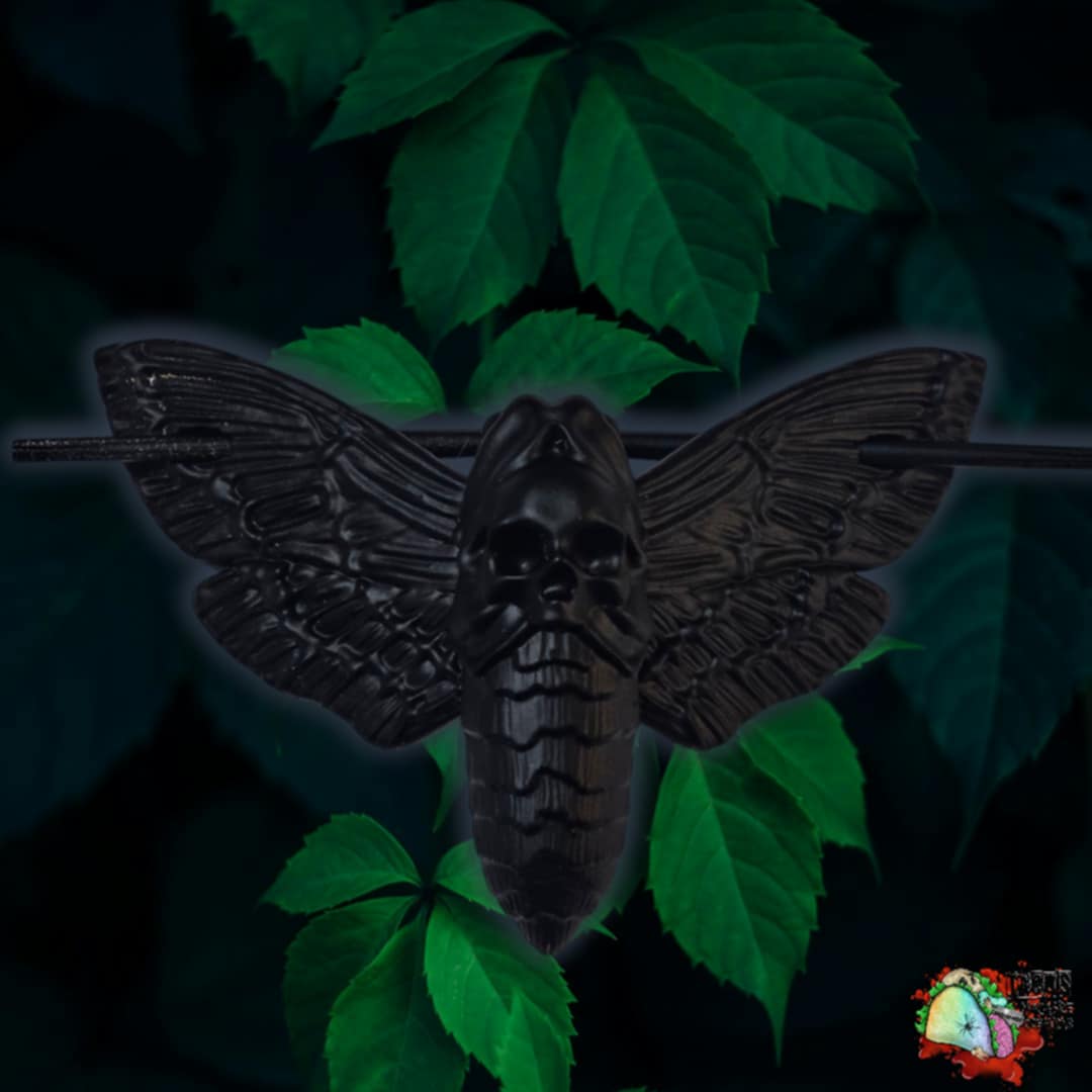 Death hawk moth hair pin