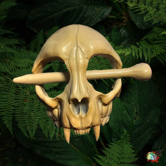 Kitten skull replica hair pin