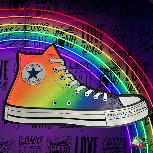 Pride flag Converse wall art