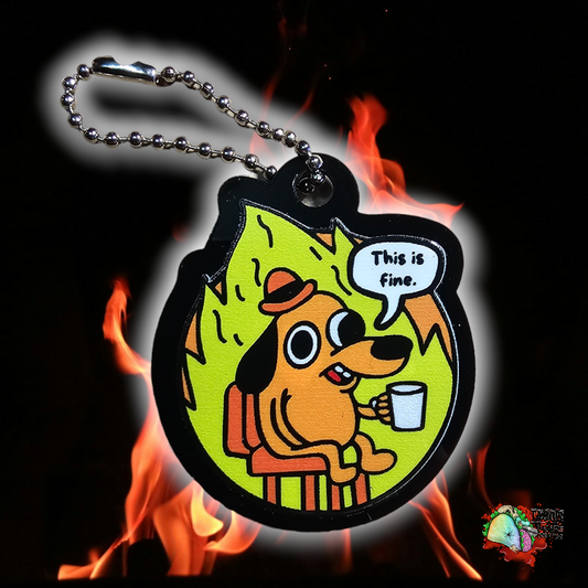 This is fine 🔥 Keychain