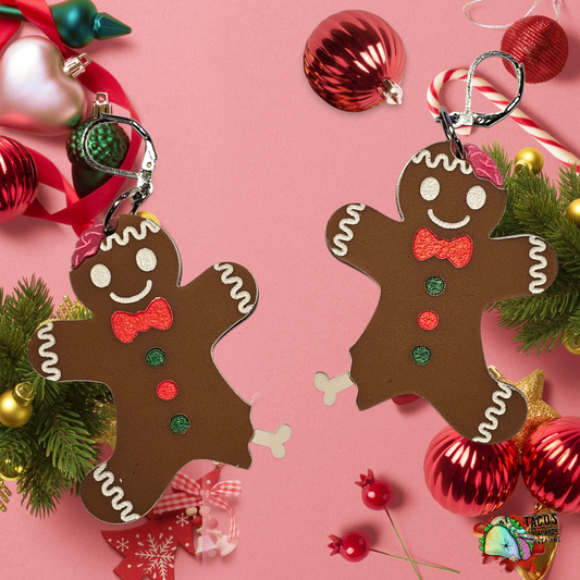 Zombie Gingerbread earrings