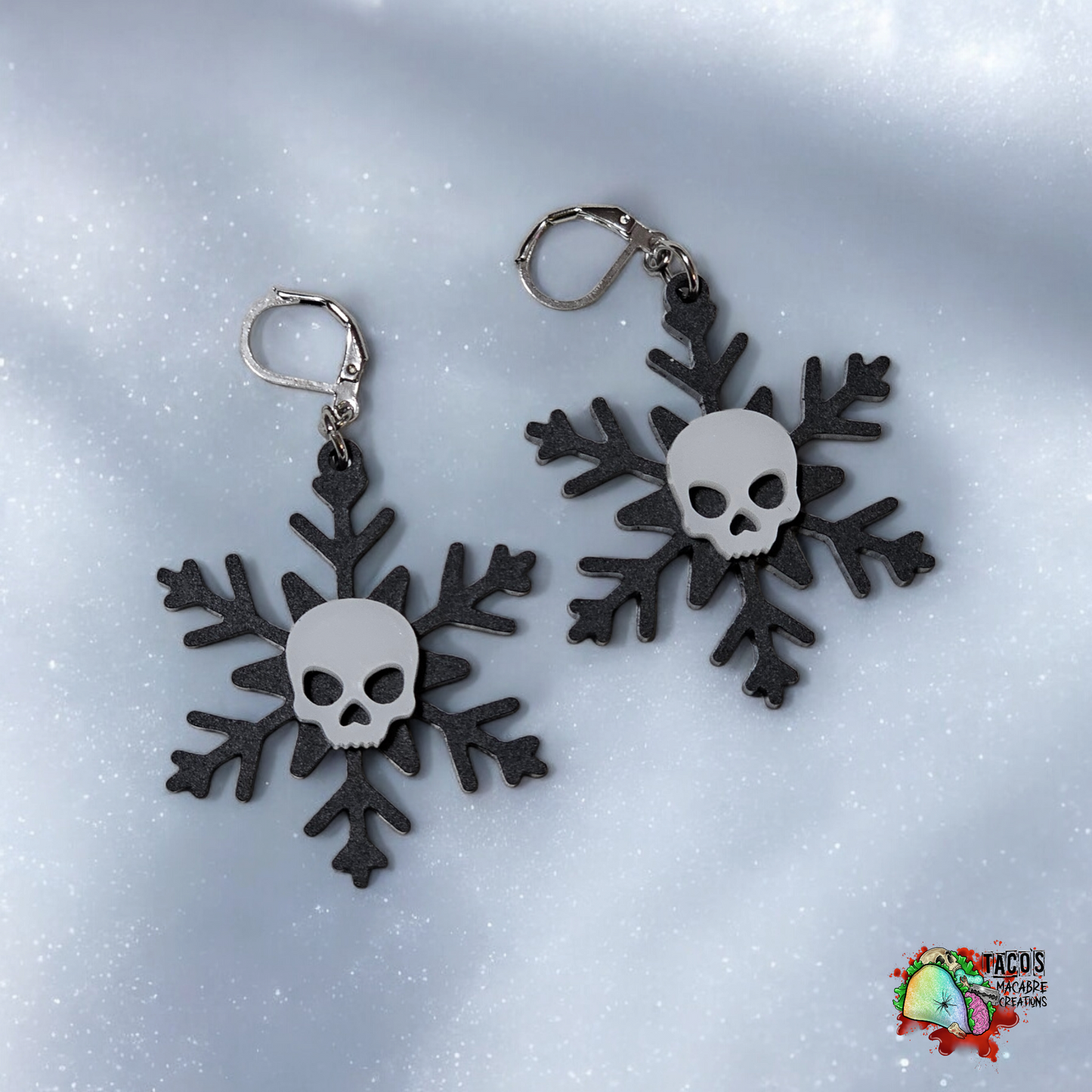 Skully snowflake earrings