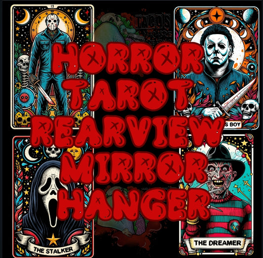 Horror Tarot rearview mirror hangers