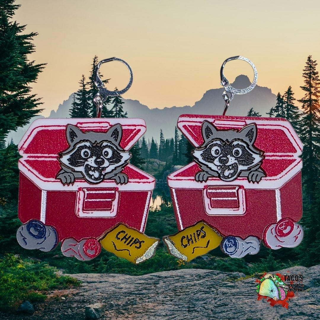 Trash baby cooler earrings