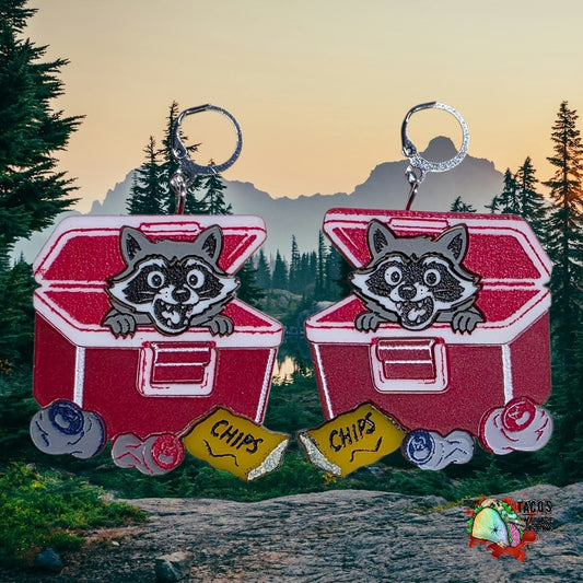 Trash baby cooler earrings