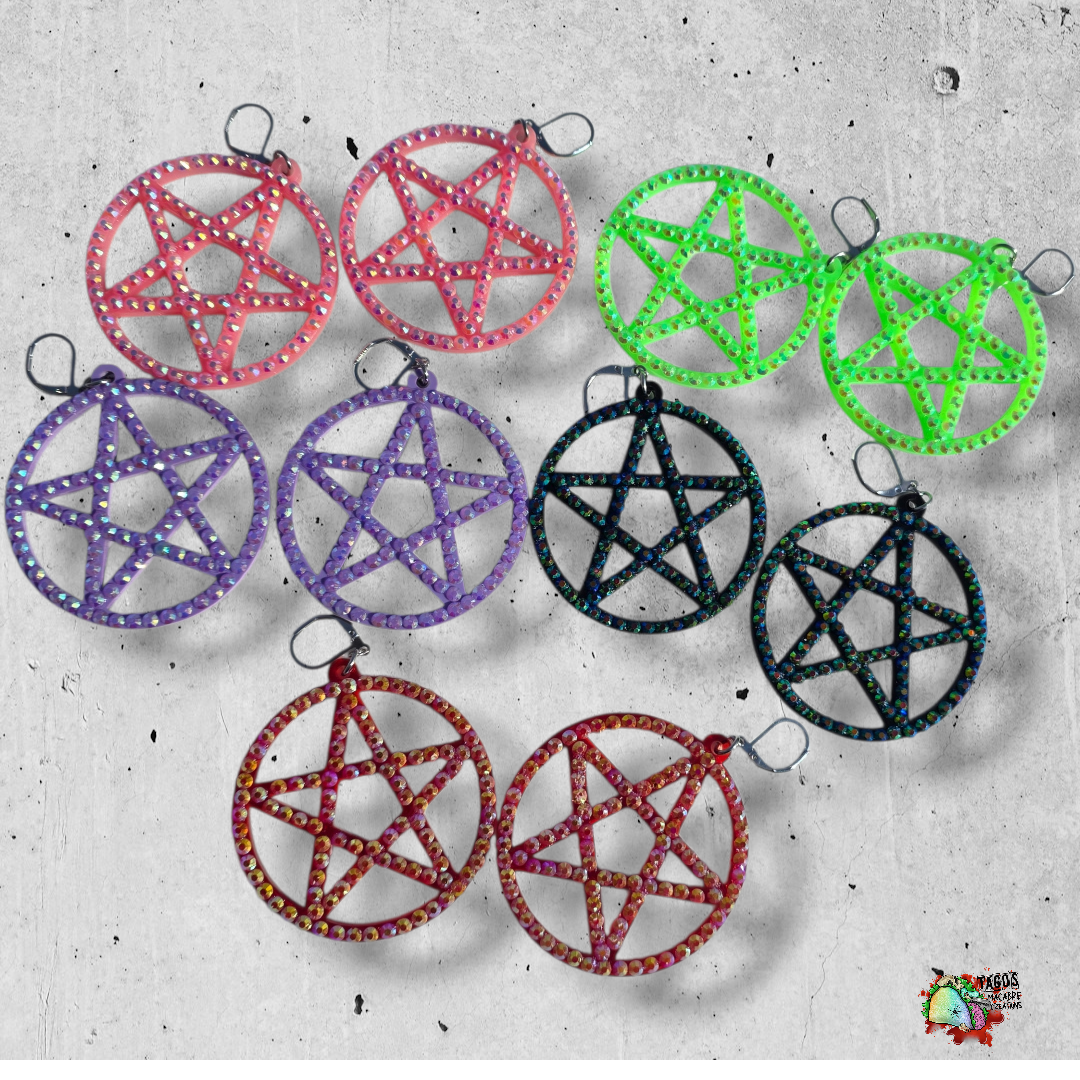 Bedazzled Pentagrams 2"