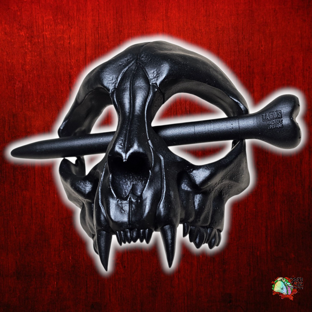 Kitten skull replica hair pin