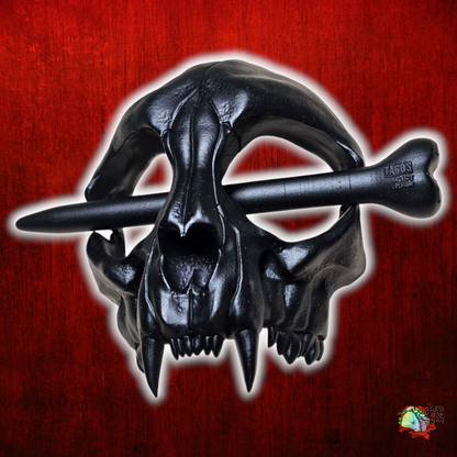 Kitten skull replica hair pin