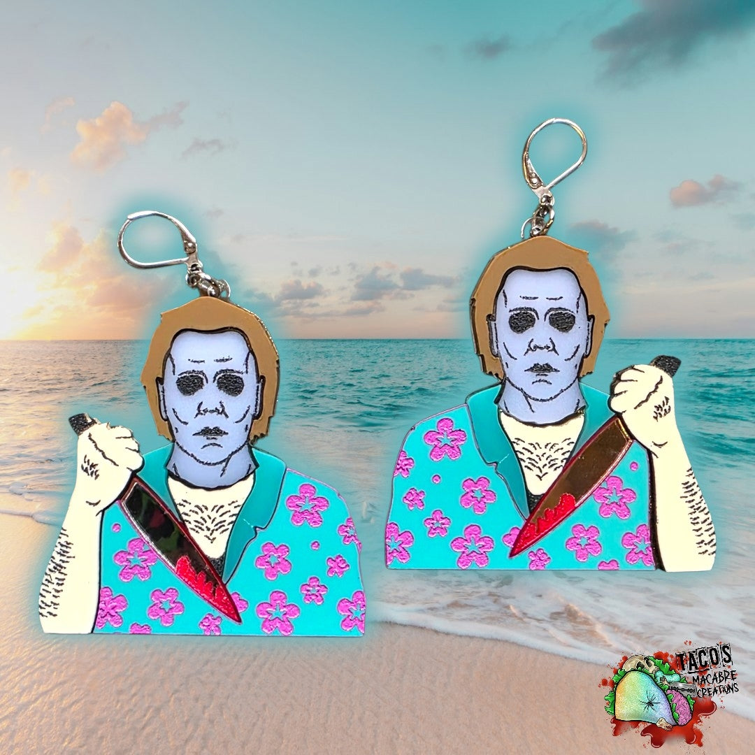 Tropical Micheal Myers earrings