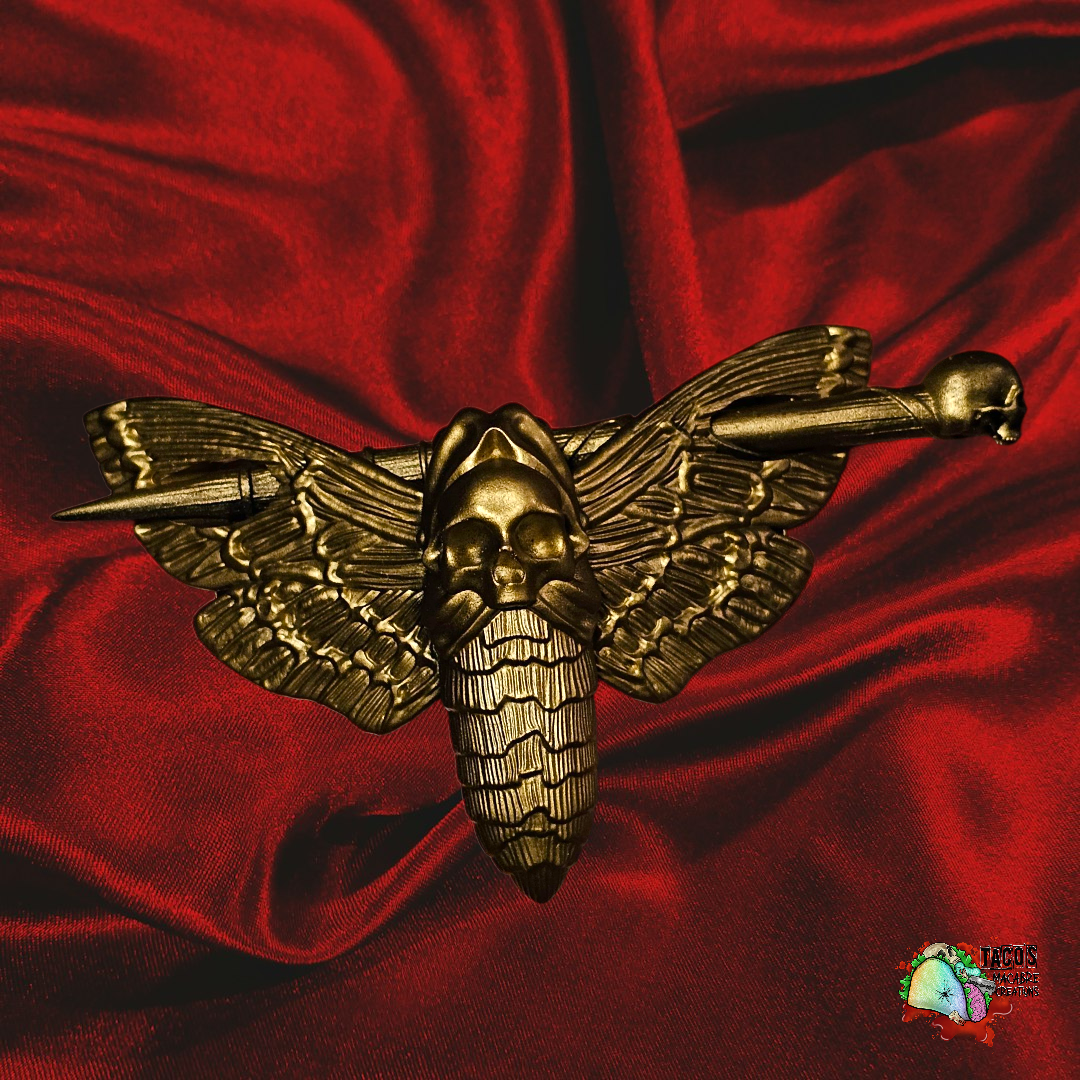 Death hawk moth hair pin
