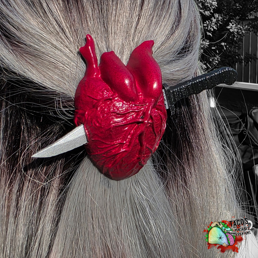 Right through the heart hair pin