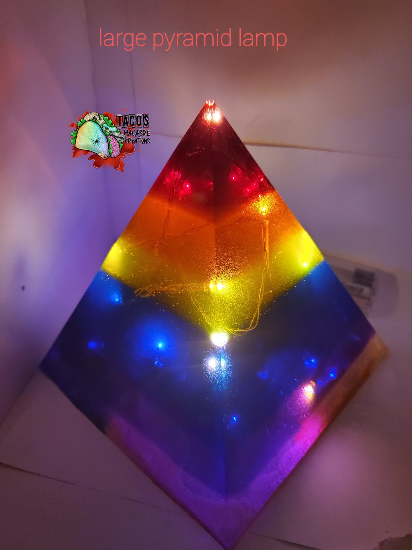 Large Custom Pyramid Lamp