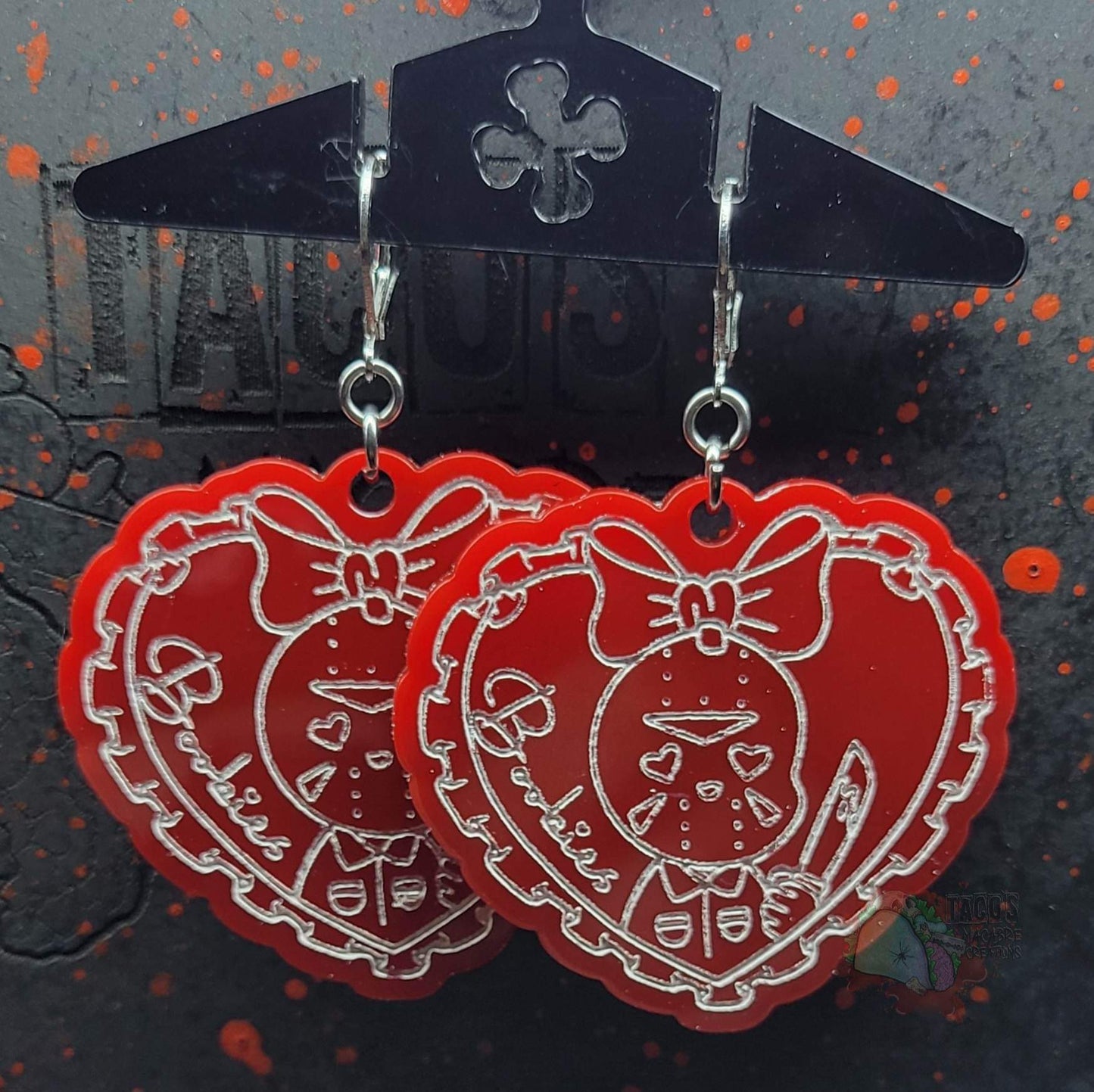 Horror Heart Earrings