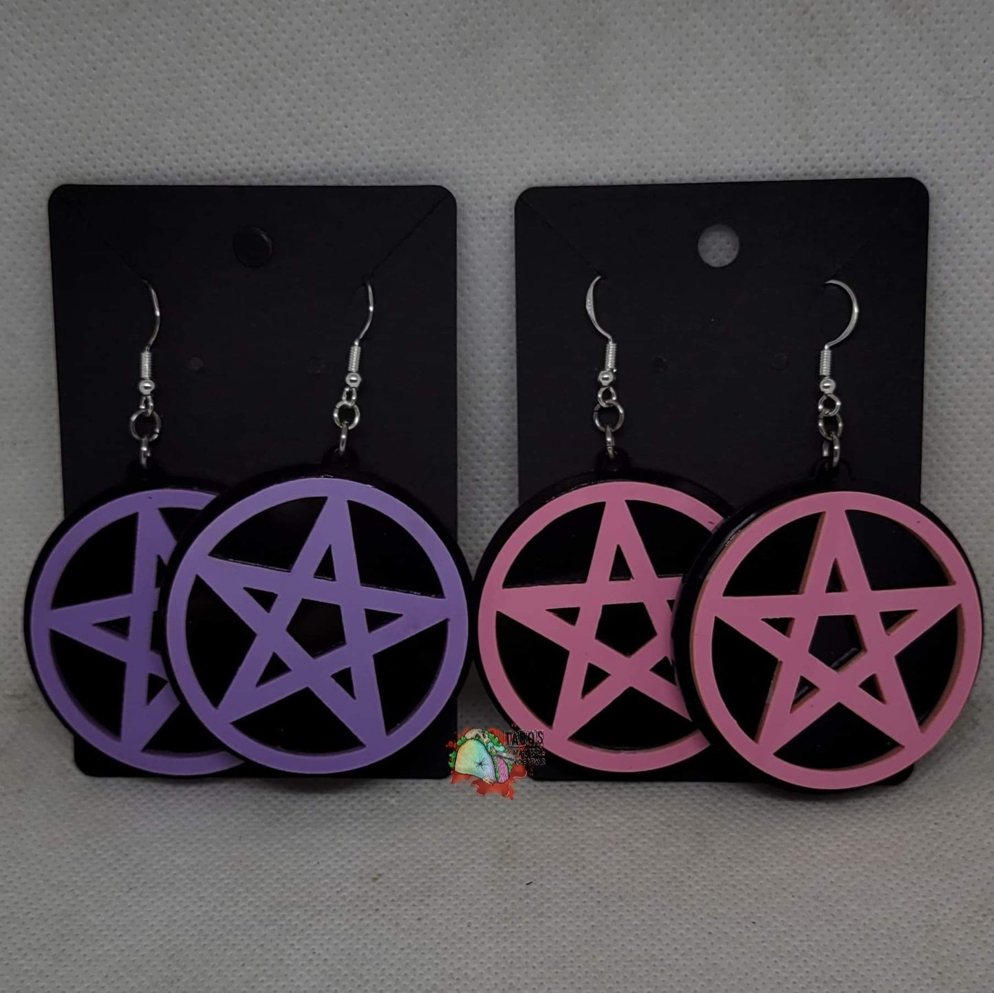 Solid Pentagram Earrings